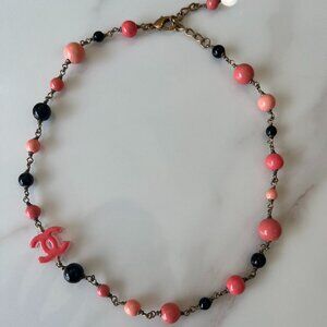 Pink/Black CHANEL Necklace